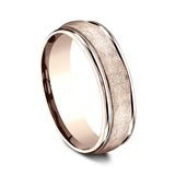 14K Rose/White/Yellow Gold Comfort-Fit Design Wedding Ring