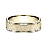14K Rose/White/Yellow Gold Comfort-Fit Design Wedding Ring