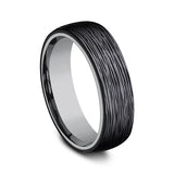 Grey Tantalum and Black Titanium 6.5mm ring in ring style Comfort-fit wedding band