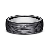 Grey Tantalum and Black Titanium 6.5mm ring in ring style Comfort-fit wedding band