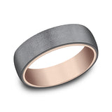 Ammara Stone 6.5mm Comfort-fit Design Wedding Ring