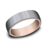 Ammara Stone 6.5mm Comfort-fit Design Wedding Ring