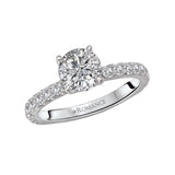 Romance Peg Head Semi-Mount Diamond Ring