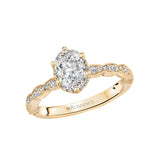 Romance Halo Semi-Mount Diamond Ring
