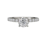 Romance Peg Head Semi-Mount Diamond Ring