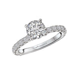 Romance Peg Head Semi-Mount Diamond Ring