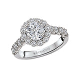 Romance Halo Semi-Mount Diamond Ring