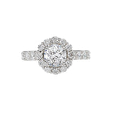 Romance Halo Semi-Mount Diamond Ring