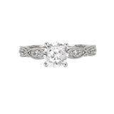 Romance Peg Head Semi-Mount Diamond Ring
