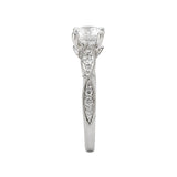 Romance Peg Head Semi-Mount Diamond Ring