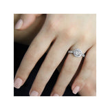 Romance Halo Semi-Mount Diamond Ring