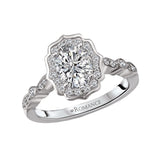 Romance Halo Semi-Mount Diamond Ring