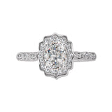 Romance Halo Semi-Mount Diamond Ring