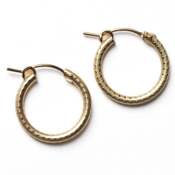 Southern Gates Gold Fill/Sterling Silver Round Hoop Earring Bakers Jewelry