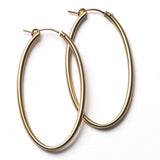 Southern Gates Gold Fill/Sterling Silver Oval Hoop Earring