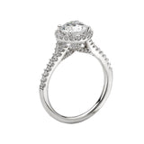 Romance Halo Semi-Mount Diamond Ring