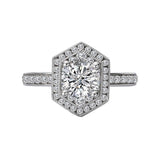 Romance Halo Semi-Mount Diamond Ring