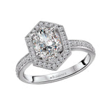 Romance Halo Semi-Mount Diamond Ring