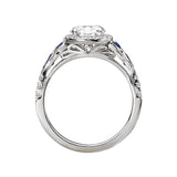 Romance Sapphire and Diamond Semi-Mount Ring