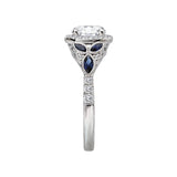 Romance Sapphire and Diamond Semi-Mount Ring
