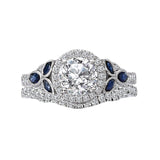 Romance Sapphire and Diamond Semi-Mount Ring