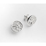 Southern Gates® Rhodium Plated Oak Tree Stud Earring