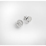 Southern Gates® Rhodium Plated Oak Tree Stud Earring