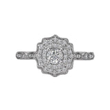 Romance Halo Semi-Mount Diamond Ring