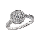 Romance Halo Semi-Mount Diamond Ring