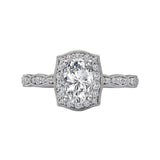 Romance Halo Semi-Mount Diamond Ring