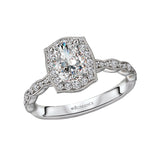 Romance Halo Semi-Mount Diamond Ring