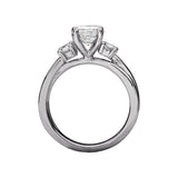 Romance 3-Stone Semi-Mount Diamond Ring