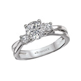 Romance 3-Stone Semi-Mount Diamond Ring