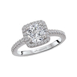 Romance Halo Semi-Mount Diamond Ring