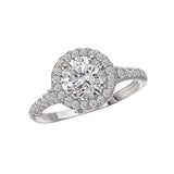 Romance Halo Semi-Mount Diamond Ring