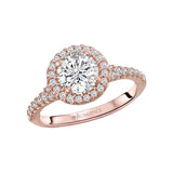 Romance Halo Semi-Mount Diamond Ring
