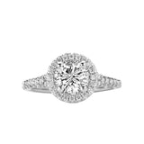 Romance Halo Semi-Mount Diamond Ring