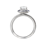 Romance Halo Semi Mount Diamond and Gemstone Ring
