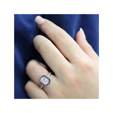 Romance Halo Semi Mount Diamond and Gemstone Ring