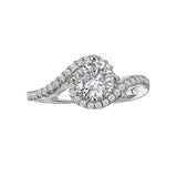 Romance Halo Semi-Mount Diamond Ring