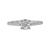 Romance Peg Head Semi-Mount Diamond Ring