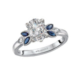 Romance Sapphire and Diamond Semi-Mount Ring