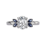 Romance Sapphire and Diamond Semi-Mount Ring