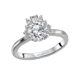 Romance Halo Semi-Mount Diamond Ring