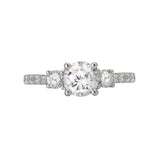 Romance 3 Stone Semi-Mount Diamond Ring