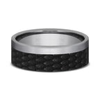 Tantalum and Black Titanium 7mm Comfort-fit Design Wedding Band