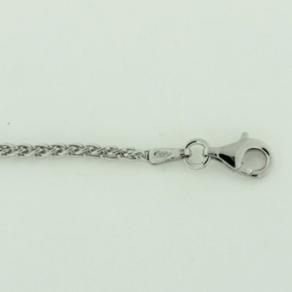Southern Gates® 1.8mm Rhodium Plated Sterling Silver Wheat Chain