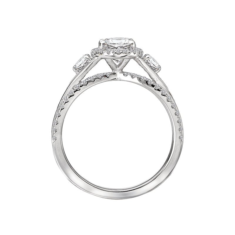 Romance Halo Semi-Mount Diamond Ring