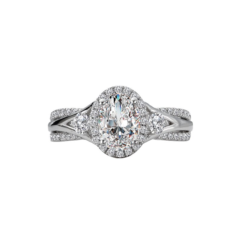 Romance Halo Semi-Mount Diamond Ring