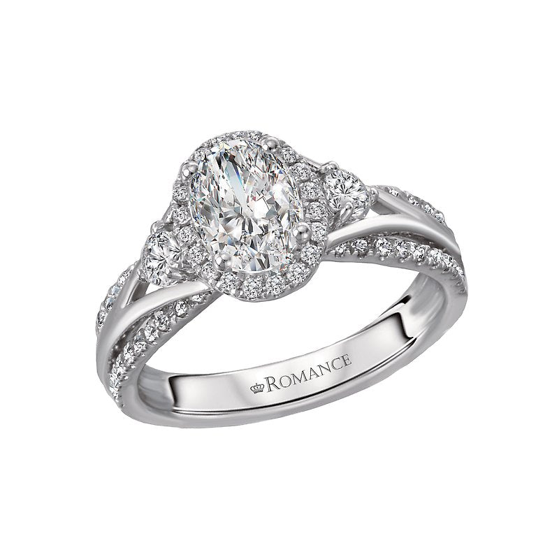 Romance Halo Semi-Mount Diamond Ring